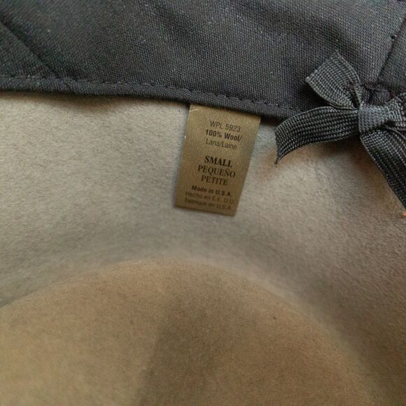 Sheplers by Bailey 100% Wool Tan Western Fedora Hat Size Small Made in USA - Picture 6 of 9